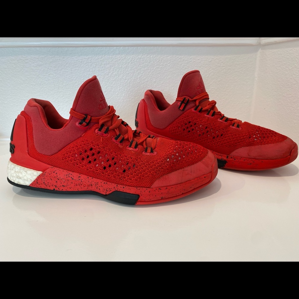 Red Adidas Crazylight Boost Size 9 Mens Shoes